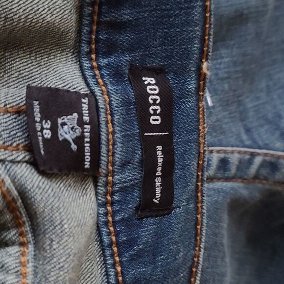 True Religion Rocco Relaxed Skinny Flap Snap Pocket 38W - Picture 7 of 9